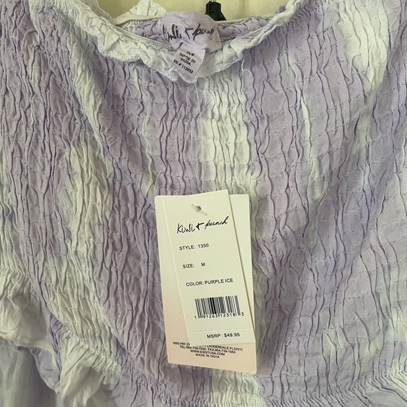 Kiwi Punch NEW 2 Piece Matching Set Purple Ice Tie Dyed NWT ~ Women’s Size M - Picture 14 of 16